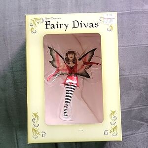 Fairy Divas Holly Diva Christmas Ornament  2002  Retired New in Box